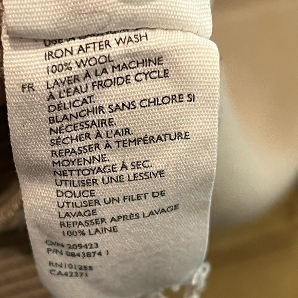 COS Tan Wool Button XS Down Sweater with Scarf Detail - Picture 3 of 6